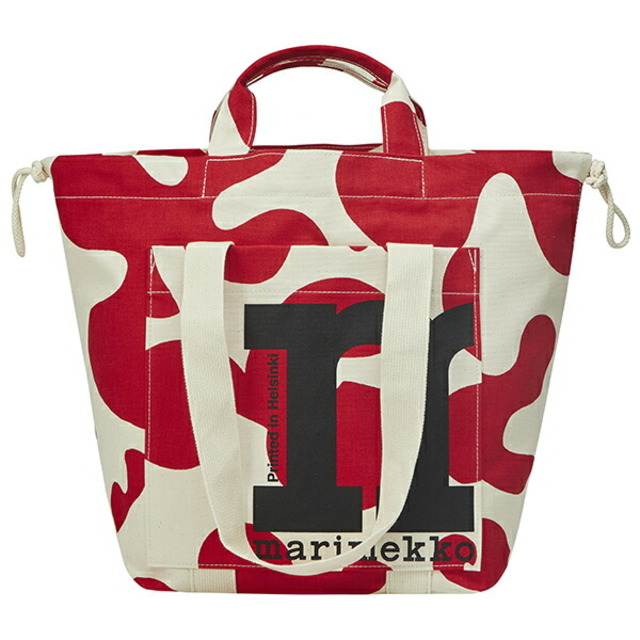 新品 マリメッコ Marimekko トートバッグ プッロポスティ Mono City Tote コットン/レッド約-gCOTTONRED本体