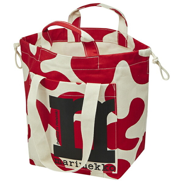 marimekko(マリメッコ)の新品 マリメッコ Marimekko トートバッグ プッロポスティ Mono City Tote コットン/レッド レディースのバッグ(トートバッグ)の商品写真