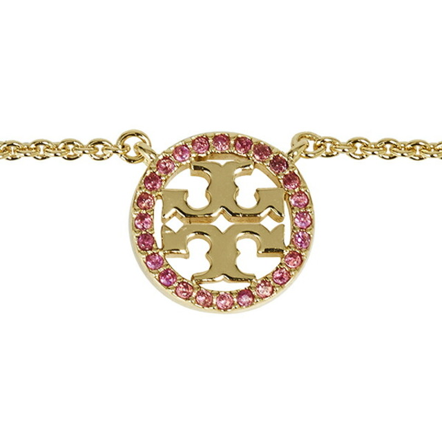 Tory Burch(トリーバーチ)の新品 トリーバーチ TORY BURCH ネックレス ミラー トリーゴールド/ピンク レディースのアクセサリー(ネックレス)の商品写真