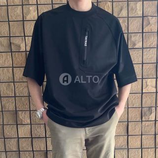 タトラス(TATRAS)のTATRAS タトラス JANI  ジャニ ロゴ入りロングTシャツ ブラック(Tシャツ/カットソー(半袖/袖なし))