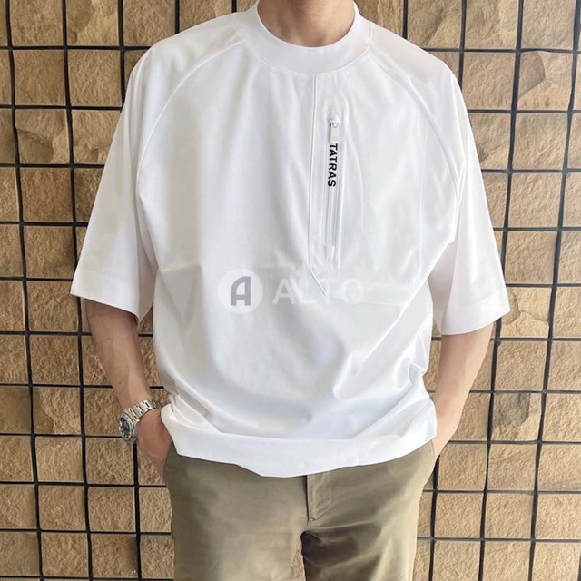 TATRAS タトラス JANI  ジャニ ロゴ入りロングTシャツ　ホワイト