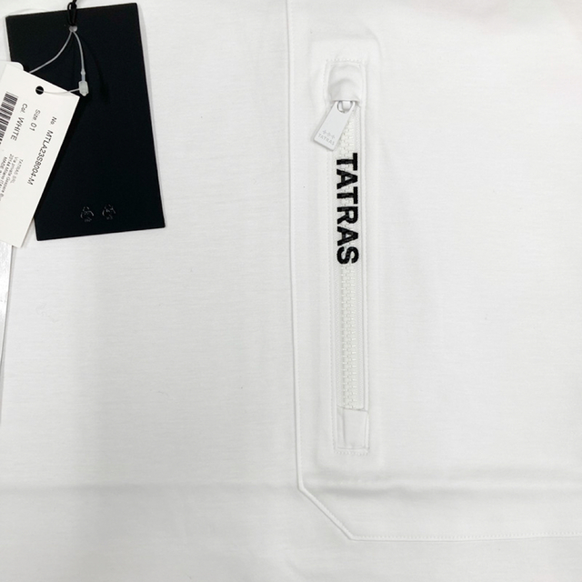 TATRAS(タトラス)のTATRAS タトラス JANI  ジャニ ロゴ入りロングTシャツ　ホワイト   メンズのトップス(Tシャツ/カットソー(半袖/袖なし))の商品写真