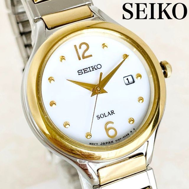 ◆定価2.6万◆SEIKOセイコー 腕時計ソーラー 新品 女性レディースゴールド