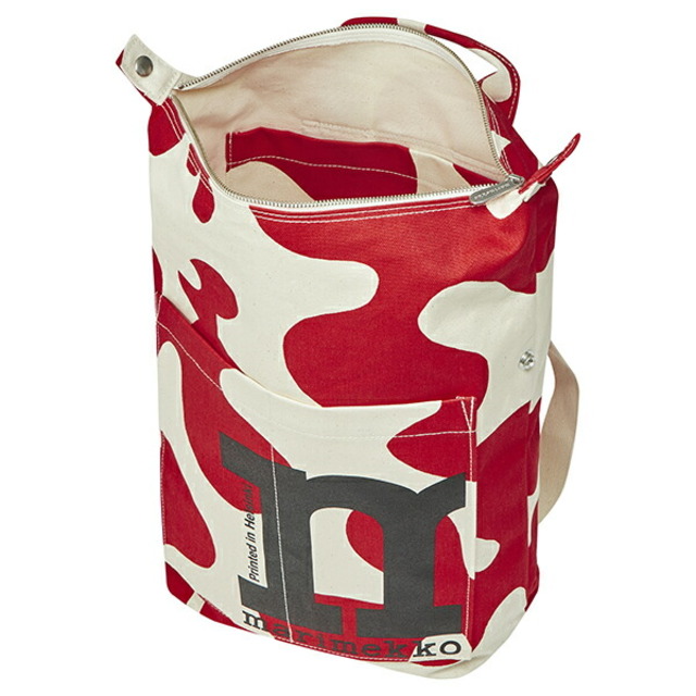 marimekko(マリメッコ)の新品 マリメッコ Marimekko リュックサック プッロポスティ Mono Backpack コットン/レッド レディースのバッグ(リュック/バックパック)の商品写真