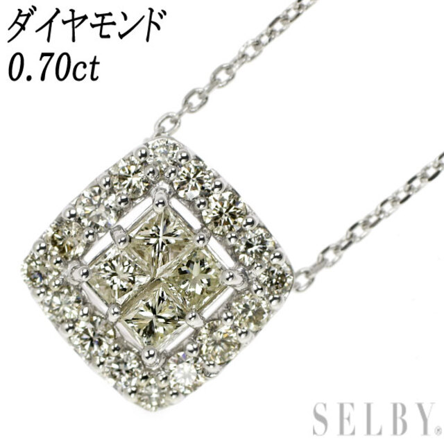 スペシャルオファ Pt ダイヤモンド 0.70ct ペンダントネックレス