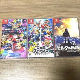 ニンテンドースイッチ(Nintendo Switch)の任天堂Switch ゼルダ　スマブラ　マリオカート　３本セット(家庭用ゲームソフト)