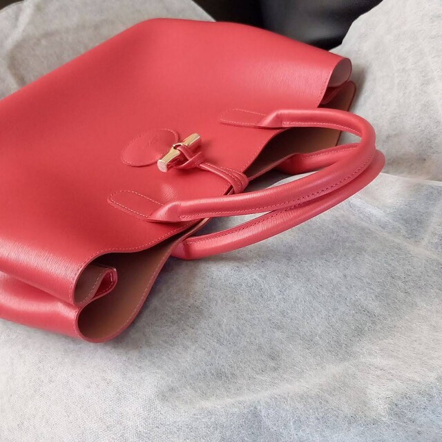 LONGCHAMP(ロンシャン)のロンシャン ロゾ☆LONGCHAMP   ROSEAU ☆ハンドバッグA4収納可 レディースのバッグ(ハンドバッグ)の商品写真