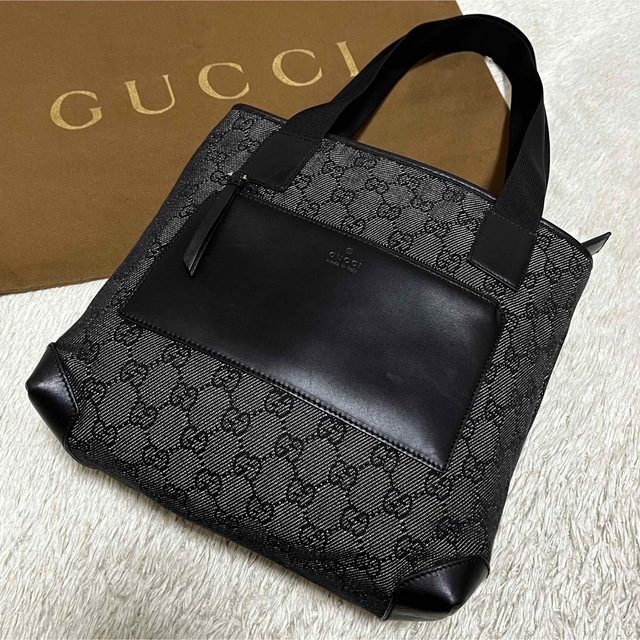 Gucci - 極美品✨グッチ トートバッグ 肩掛け GGキャンバス×レザー