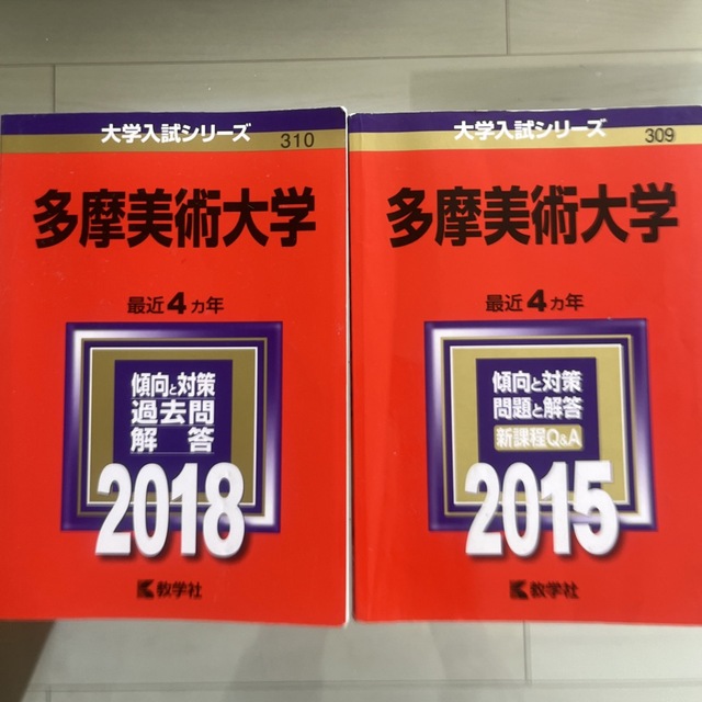 多摩美術大学 過去問 赤本2015、2018 エンタメ/ホビーの本(語学/参考書)の商品写真