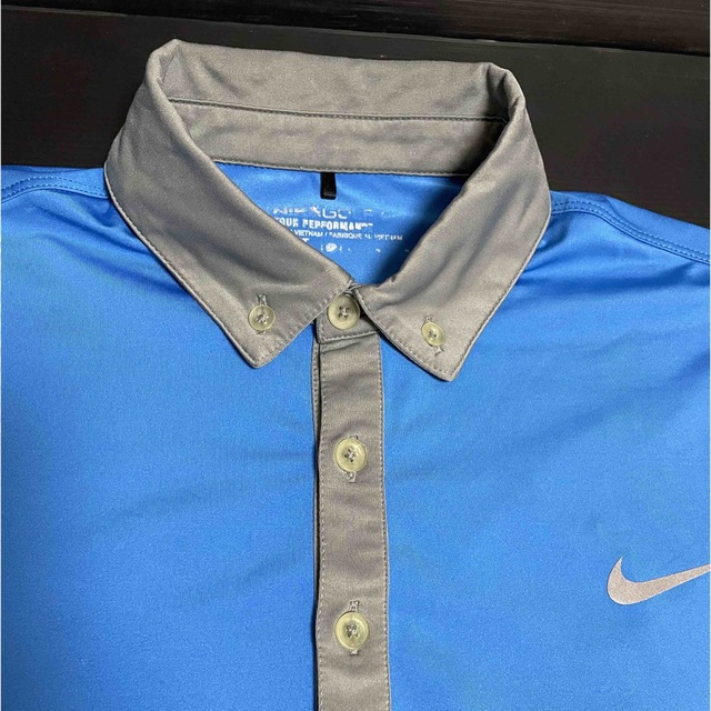 NIKE(ナイキ)のNIKE ボタンダウン　ポロシャツ　Ｌサイズ スポーツ/アウトドアのゴルフ(ウエア)の商品写真