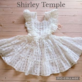 シャーリーテンプル(Shirley Temple)の【タグ付き新品】＊130＊シャーリーテンプル エプロンドレス 日本製(ワンピース)