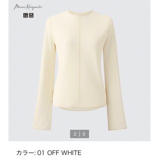 ユニクロ(UNIQLO)のUNIQLOマメ　シアークルーネックTシャツ(Tシャツ(長袖/七分))