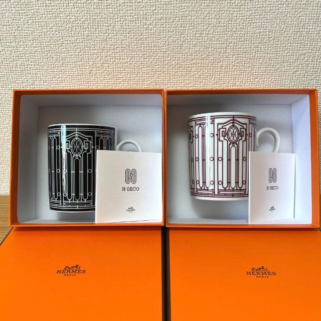 Hermes - 【新品 2個セット】エルメス アッシュデコ マグカップ ペアの