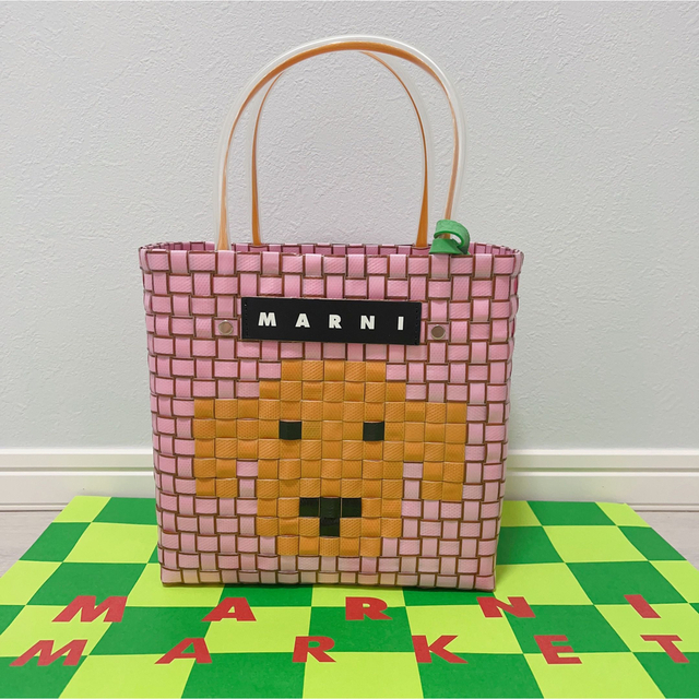 バッグお値下げ⭐︎ MARNI MARKET アニマルバスケット ピンクドッグ 犬