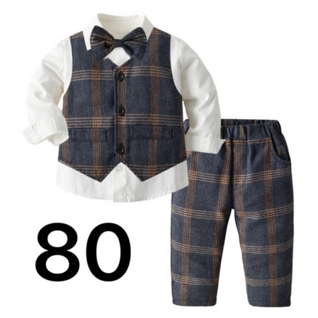 男の子　フォーマル　80 キッズ/ベビー/マタニティのベビー服(~85cm)(セレモニードレス/スーツ)の商品写真