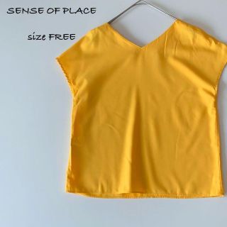 センスオブプレイスバイアーバンリサーチ(SENSE OF PLACE by URBAN RESEARCH)のSENSE OF PLACE イエローカットソー アーバンリサーチ 黄色(Tシャツ(半袖/袖なし))