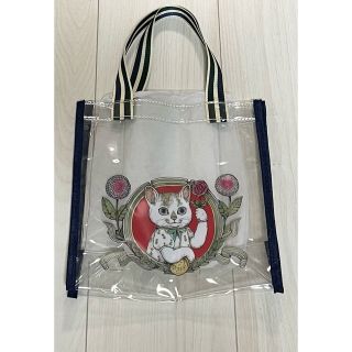 シュウエイシャ(集英社)のヒグチユウコ 花とねこ ビニールバッグ PVC 猫 SPUR 2018年10月号(トートバッグ)