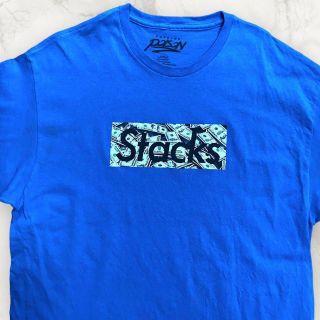 TCO 古着 POISON   青 お金　マネー　ドル札　stacks Tシャツ(Tシャツ/カットソー(半袖/袖なし))