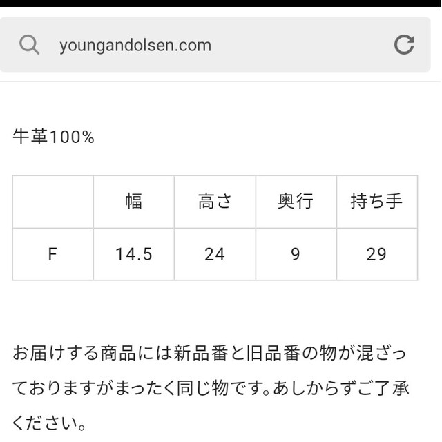 YOUNG&OLSEN(ヤングアンドオルセン)のYOUNG & OLSEN プチレザートートバッグ レディースのバッグ(ハンドバッグ)の商品写真