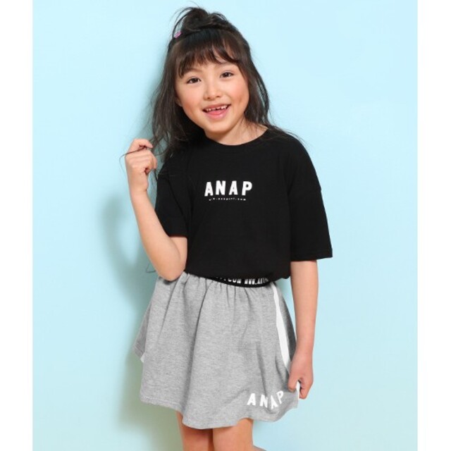ANAP Kids(アナップキッズ)の新品、タグ付き＊ANAP KIDS サイドラインミニスカート キッズ/ベビー/マタニティのキッズ服女の子用(90cm~)(スカート)の商品写真
