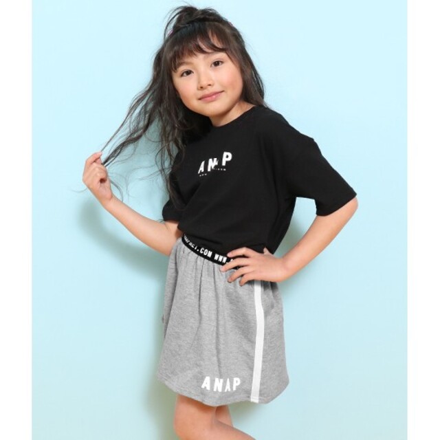 ANAP Kids(アナップキッズ)の新品、タグ付き＊ANAP KIDS サイドラインミニスカート キッズ/ベビー/マタニティのキッズ服女の子用(90cm~)(スカート)の商品写真