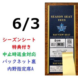 ヨコハマディーエヌエーベイスターズ(横浜DeNAベイスターズ)の【中止補償】6/3横浜DeNAベイスターズ×西武 横浜スタジアムネット裏(野球)