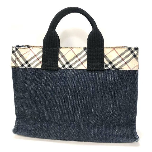 BURBERRY デニムハンドバッグ ノバチェック ブルーレーベル-