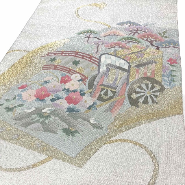 《#Kira102》美品 イチオシ品⭐️名古屋帯 セミアンティーク 綴織 御所車綺羅の帯一覧