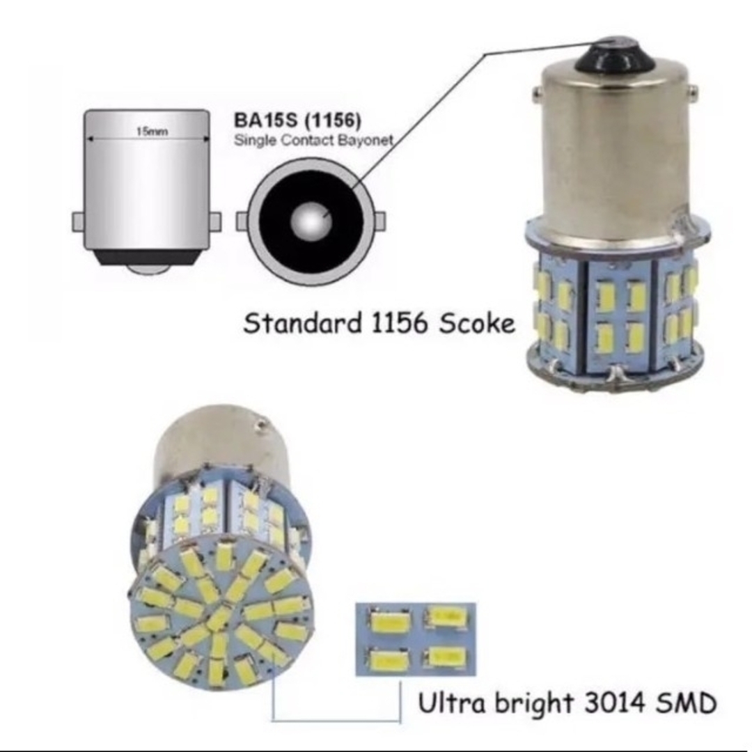 24V S25 LED 50連 平行ピン トラック用 マーカー球グリーン20個 自動車/バイクの自動車(トラック・バス用品)の商品写真