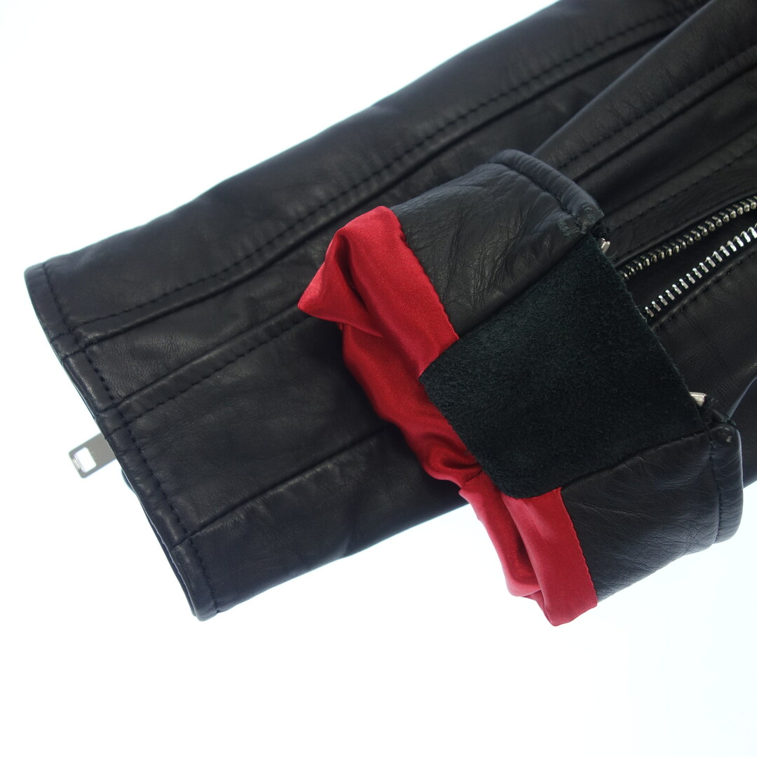 DIESEL(ディーゼル)のディーゼル レザージャケット シングル レザーパッチ  XL 黒 【AFB48】 メンズのジャケット/アウター(レザージャケット)の商品写真