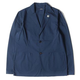 LARDINI ラルディーニ ジャケット ブートニエール付き コットン ポリ 2B テーラードジャケット JK.958 近年モデル ネイビー 紺 L イタリア製 ブランド アウター ブレザー フォーマル オフィス カジュアル 【メンズ】