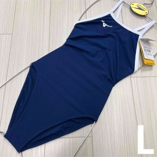 ミズノ(MIZUNO)のミズノ　女性用　エクサースーツ　ネイビー×ホワイト 　Lサイズ　新品 (水着)