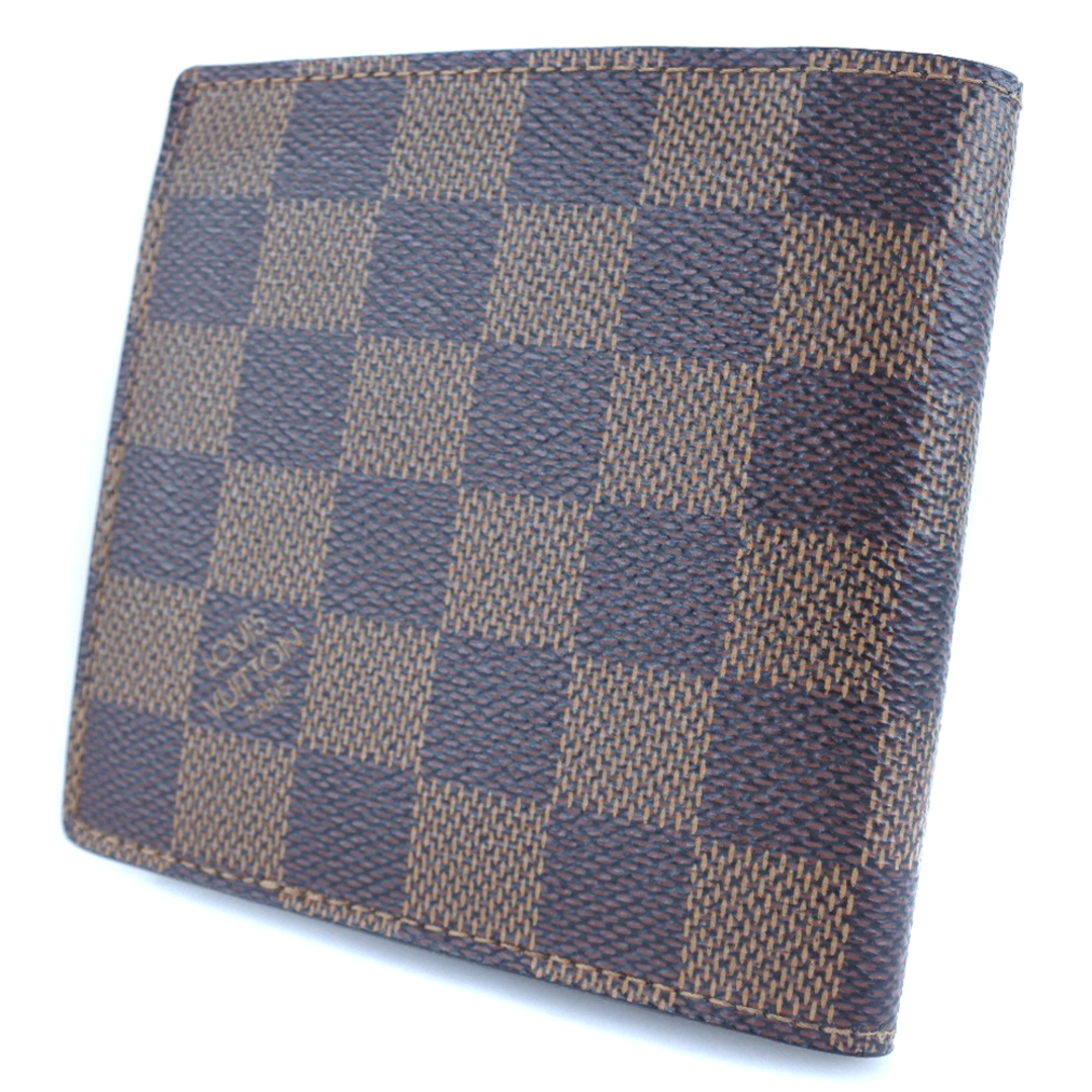 LOUIS VUITTON(ルイヴィトン)の【LOUIS VUITTON】ルイ・ヴィトン ポルトフォイユ・マルコ N61675 ダミエキャンバス 茶 CA0089 メンズ 二つ折り財布 メンズのファッション小物(折り財布)の商品写真