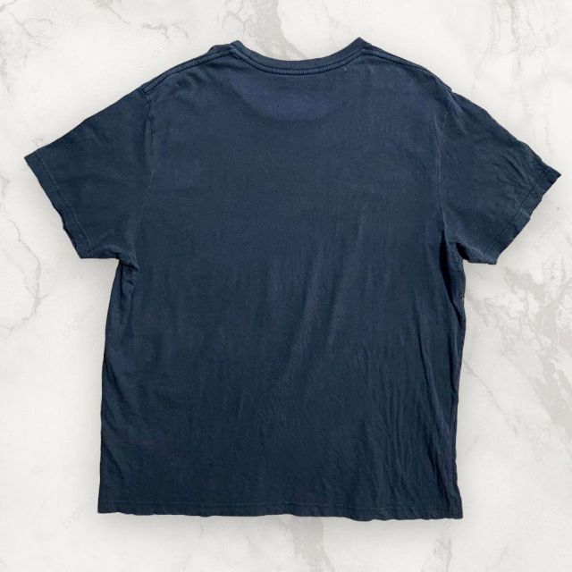 S9199 古着 OLD NAV 黒 オールドネイビー　ドクロ　羽　龍 Tシャツ メンズのトップス(Tシャツ/カットソー(半袖/袖なし))の商品写真