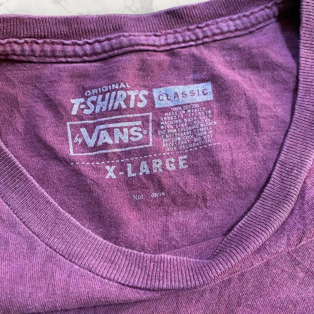 S192 古着 VANS 紫 バンズ　CABALLERO ワンポイント Tシャツ メンズのトップス(Tシャツ/カットソー(半袖/袖なし))の商品写真
