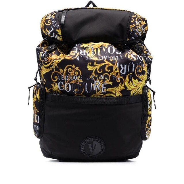 VERSACE JEANS COUTURE リュック バロック ブラック-