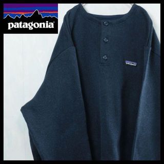 【希少】パタゴニア スウェット 3XL セーター ハーフボタン 刺繍 入手困難