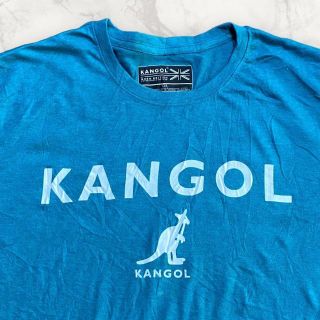 S187 古着 KANGOL   水色 カンゴール　ロゴ　プリント Tシャツ(Tシャツ/カットソー(半袖/袖なし))