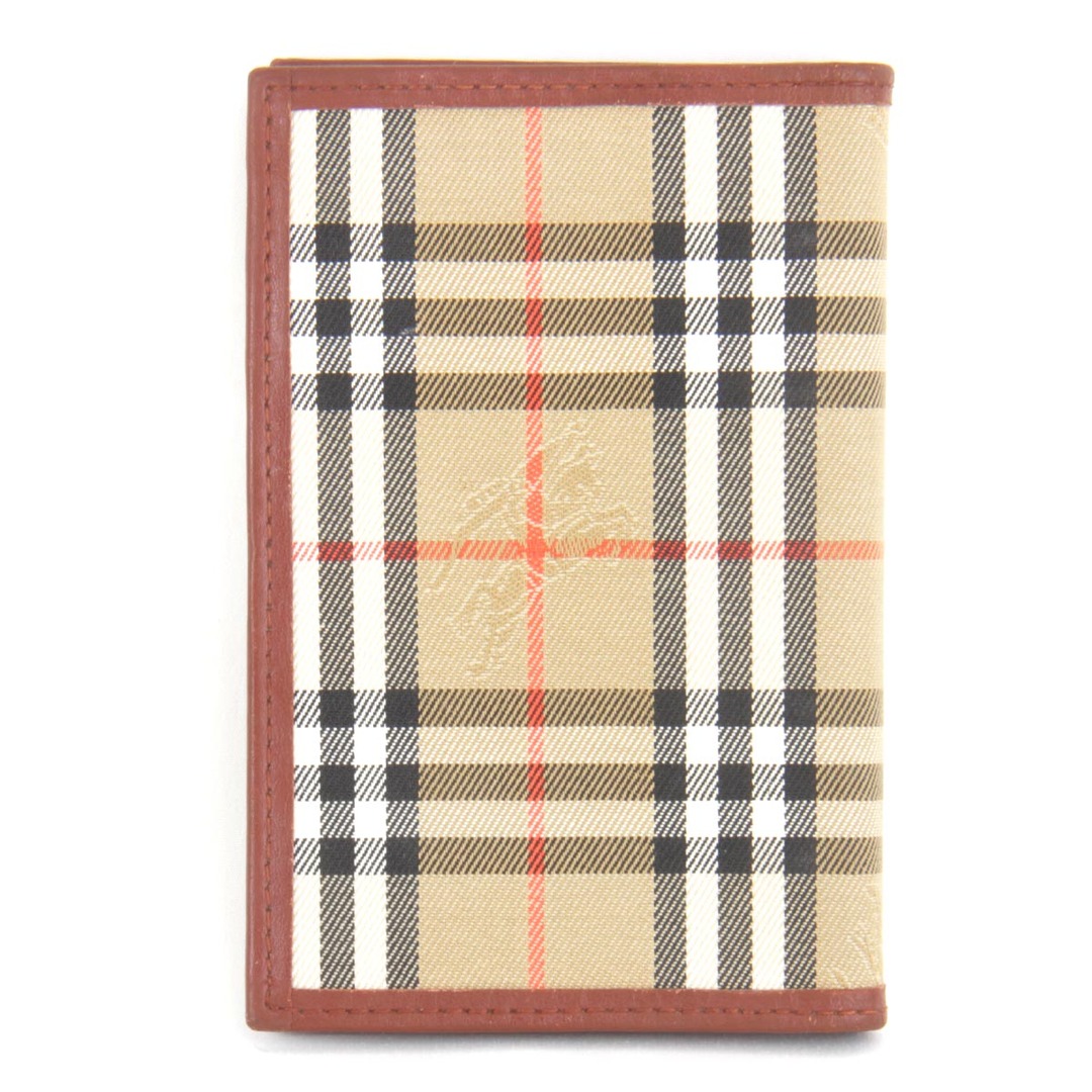 BURBERRY(バーバリー)の『USED』 BURBERRY バーバリー 手帳カバー キャンバス/レザー  ベージュ【中古】 メンズのファッション小物(手帳)の商品写真