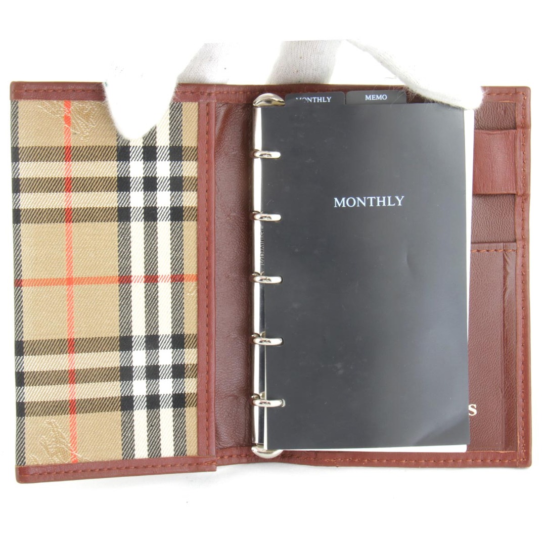 BURBERRY(バーバリー)の『USED』 BURBERRY バーバリー 手帳カバー キャンバス/レザー  ベージュ【中古】 メンズのファッション小物(手帳)の商品写真