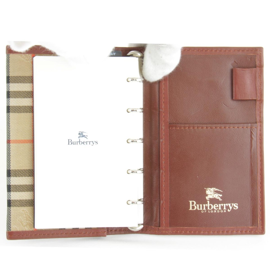 BURBERRY(バーバリー)の『USED』 BURBERRY バーバリー 手帳カバー キャンバス/レザー  ベージュ【中古】 メンズのファッション小物(手帳)の商品写真