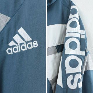 adidas - 【希少】アディダス ジャケット L アウター 刺繍ロゴ 古着