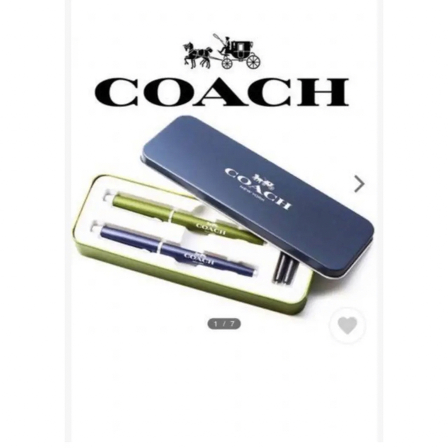 COACH(コーチ)のMonoMax 1月号の特別付録「COACH　万年筆＆ボールペンセット インテリア/住まい/日用品の文房具(ペンケース/筆箱)の商品写真