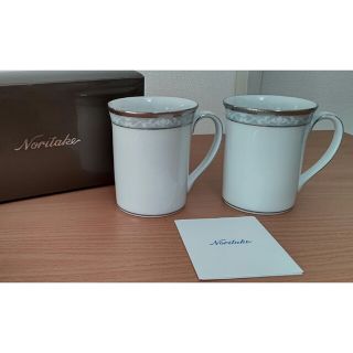 ノリタケ(Noritake)のノリタケ　ハンプシャープラチナ　ペアマグカップ(グラス/カップ)