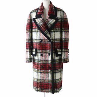 BURBERRY - バーバリー カシミヤ混 金釦 裏地チェック ウール コート