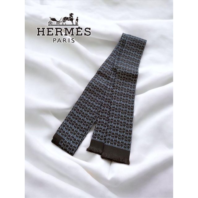 HERMES scarf tie スカーフ タイ ネクタイ 美品