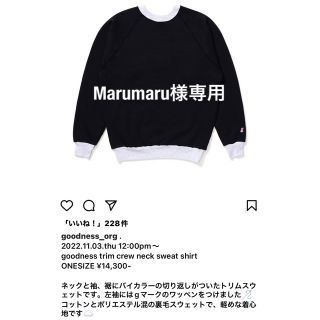 ワンエルディーケーセレクト(1LDK SELECT)のgoodness trim crew neck sweat shirt(トレーナー/スウェット)