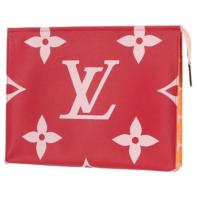 LOUIS VUITTON - ルイヴィトン ポーチ ポシェット レディース レッド ピンク 美品 145386