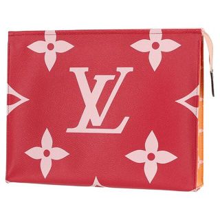 ルイヴィトン(LOUIS VUITTON)のルイヴィトン ポーチ ポシェット レディース レッド ピンク 美品 145386(ポーチ)