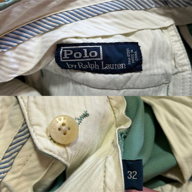 POLO RALPH LAUREN(ポロラルフローレン)のW80cm！ポロbyラルフローレン 古着チノショートパンツ ミントグリーン メンズのパンツ(ショートパンツ)の商品写真